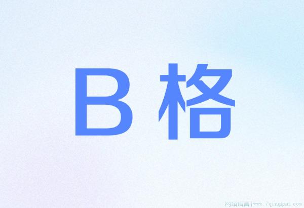 b格是什么意思