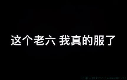 这个老六我真的服了是什么意思