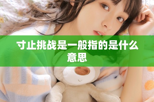 寸止挑战是一般指的是什么意思