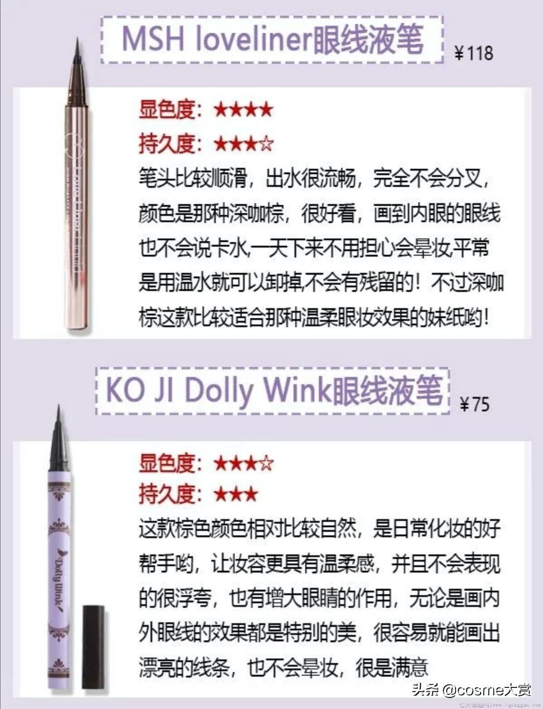 眼线笔哪个牌子好用不晕妆