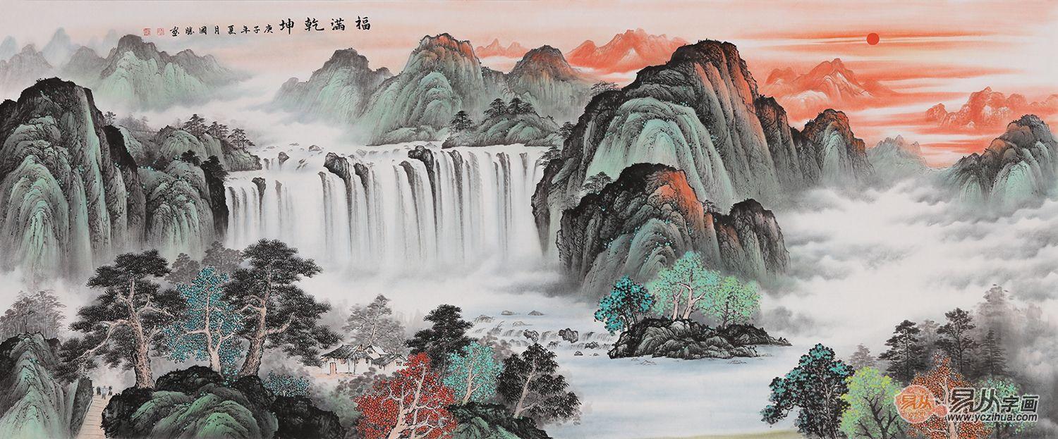 最流行的沙发背景墙挂画风格