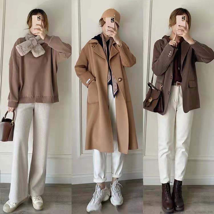 女白色裤子全部搭配图