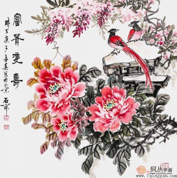 餐厅装饰什么画好，好看寓意又好的手绘花鸟画