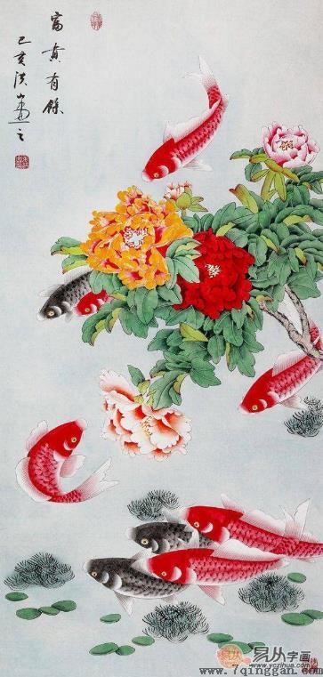 玄关装饰画挂什么好？名家手绘国画作品挂家，吉祥又好看