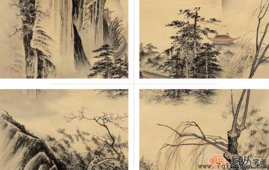 鉴赏当代中美协画家王宁山水人物画：踏歌图